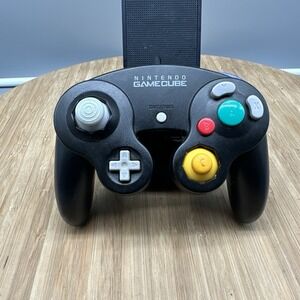 OEM Nintendo GameCube Black Controller DOL-003 Tested Authentic